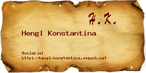 Hengl Konstantina névjegykártya